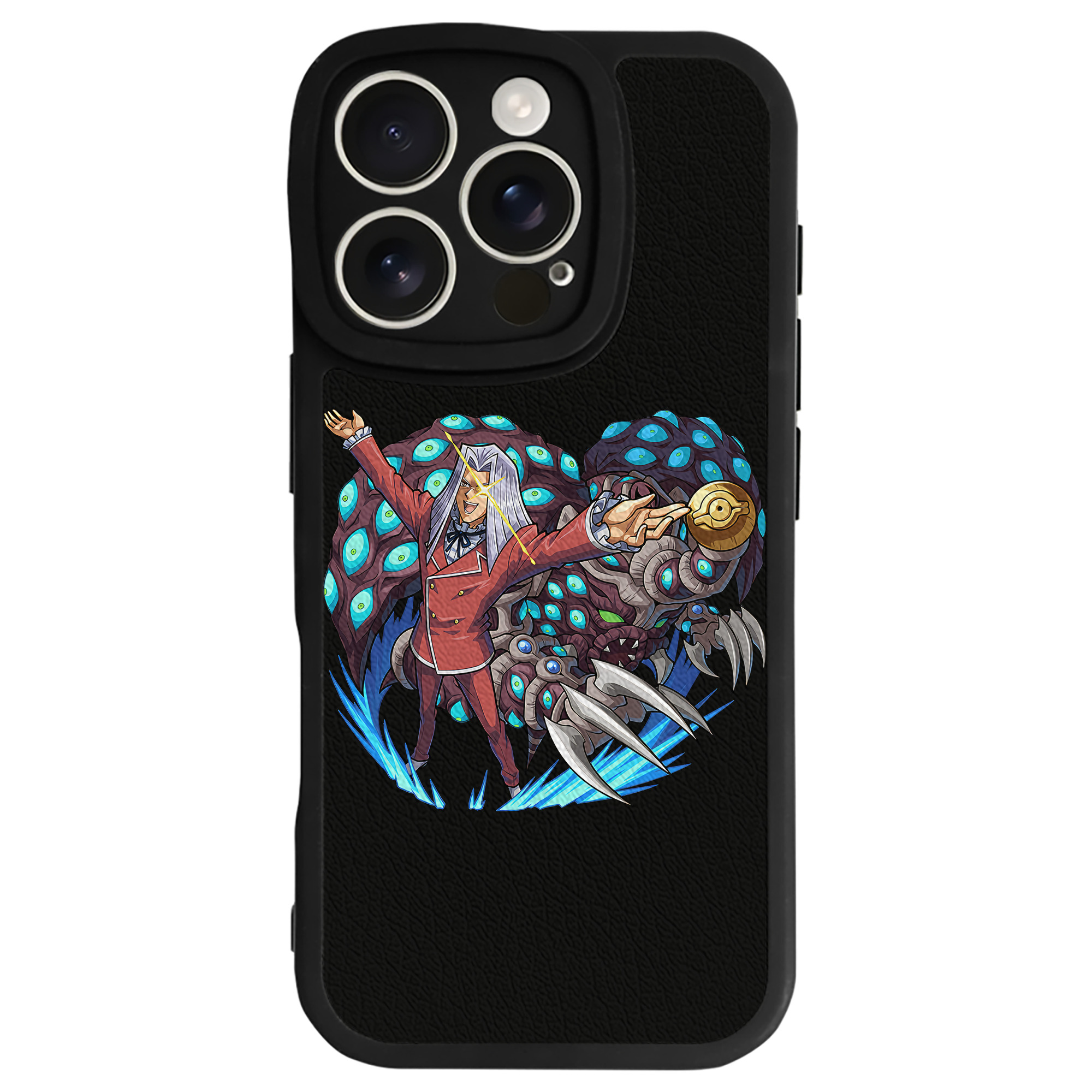 （画像用） 遊☆戯☆王 Yu-Gi-Oh! 【iPhone 16シリーズ対応】シリコンスマホケース（レザー調） 材質：シリコン